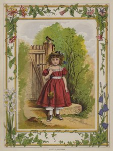 Bambina in un vestito rosso da Oskar Pletsch